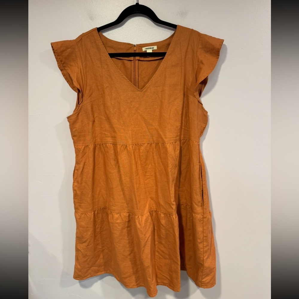 Good threads orange tiered dress